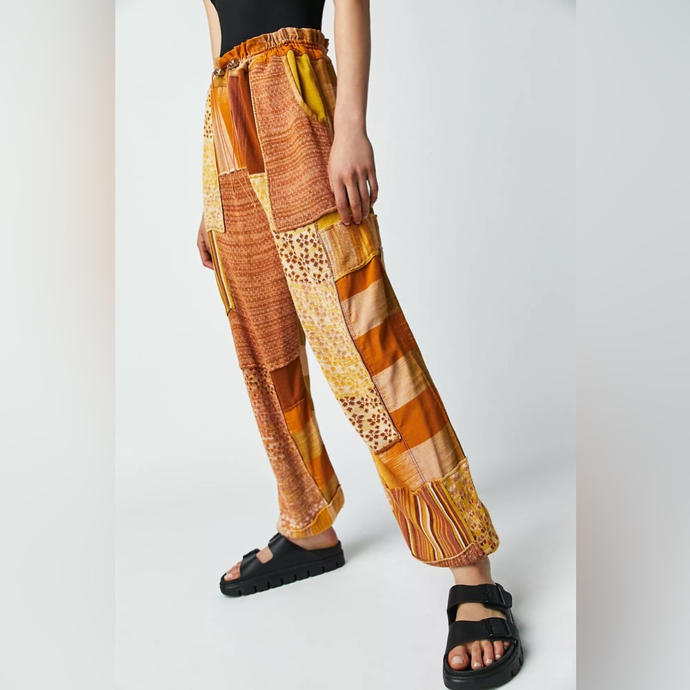 NEW Free People Camille Patchwork Pants